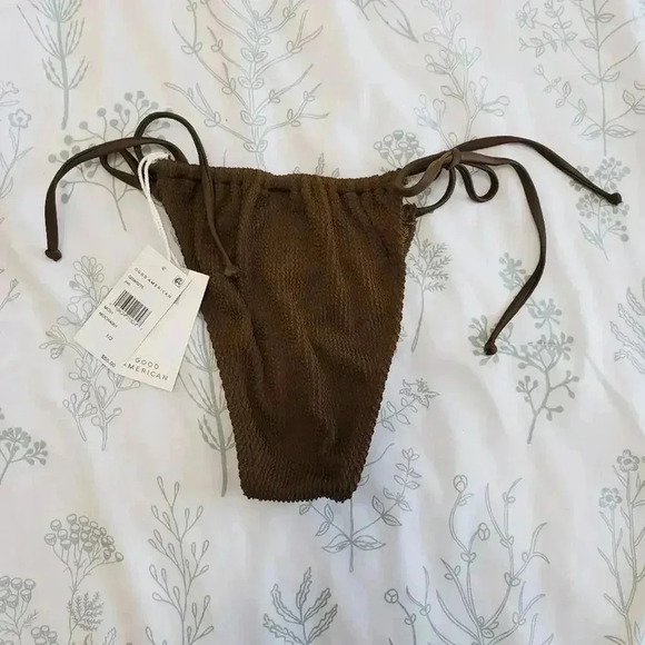 Good American sz 1-2   Small- Medium Mocha Always Fits Tiny Ties Bottom NEW - Picture 2 of 5